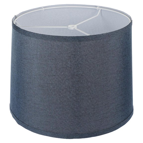 Masteelf Blue Linen Lampshade with Iron Frame for Round Table Lamp Shade 10.5 Inches