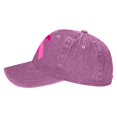 thumbnail image 6 of AJGRHE Women Cancer Awareness Month Printed Washed Baseball Cap Outdoor Sports Hat Pink One Size, 6 of 8
