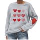 thumbnail image 3 of RKSTN Women's Valentine's Day Sweatshirts Oversized Crewneck Valentines Heart Graphic Print Hoodless Sweatshirt Womens Casual Plus Size Round Neck Loose Comfy Sweatshirt Fall Spring Clothes, 3 of 6