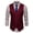 Burgundy, variant on Lu's Chic Men's Business Formal Suit Vest Tuxedo Dress Waistcoat Slim Fit Jacket Lightweight Western Vests Button Down V Neck Sleeveless Burgundy X-Large