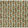 thumbnail image 4 of oneOone Organic Cotton Poplin Twill Fabric Leaves & Paisley Block Printed Fabric 1 Yard 42 Inch Wide, 4 of 4