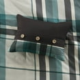 thumbnail image 5 of Noaman 9-Piece Full Plaid Comforter Set with Bed Sheets, Teal/Black, Microfiber, Includes Comforter, Shams, Sheets, Pillowcases, 5 of 12