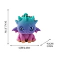 thumbnail image 3 of Weloille 3D Printed Little Dragon Figurine 1Pc, Creative Mini Animal Statue, Smooth Hand Painted Decorative Ornament, Cute Desktop Decor for Home Office Shelf Bedroom Living Room, 3 of 6