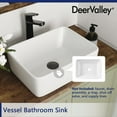thumbnail image 6 of DeerValley 12" White Ceramic Rectangular Batheoom Vessel Sink DV-1V0048, 6 of 9
