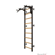BenchK 731 Black Wall bars with convertible steel 6-grip pull-up bar that can also be used as a barbell holder
