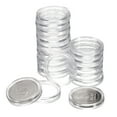 thumbnail image 1 of Uxcell 20Pcs Soportes para Monedas de Dólar de Plata de 20mm Cubiertas de Plástico Acrílico Clear Round Suministros de Colección de Monedas, 1 of 6