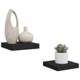 thumbnail image 5 of vidaXL Wall Shelf Set of 2 Black Honeycomb MDF, metal Compact, 5 of 7