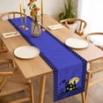 thumbnail image 3 of Halloween Night Table Runner - 108 Inch Long, Kitchen Dining Table Runner Dresser Scarves, Horror Castle Witch Evil Pumpkin Purple Plaid Farmhouse Decor for Coffee Tables Wedding Party Banquet, 3 of 8