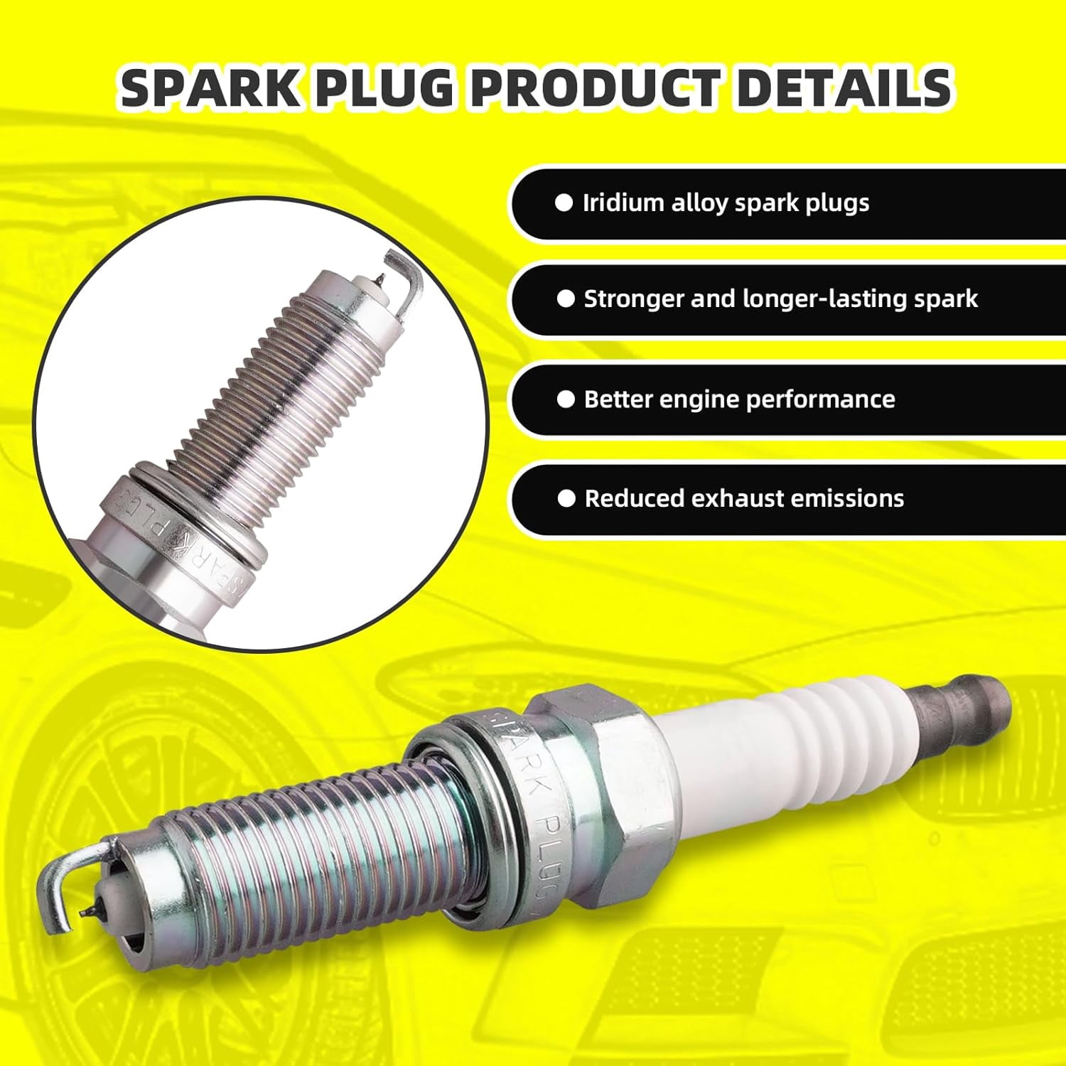 MOAUTO Set of 6 Ignition Coils Pack UF603 30520R70A01 & 6 PCS Iridium Spark Plugs Compatible with Acura RDX RL TL TSX ZDX Honda Accord Crosstour Odyssey Pilot Ridgeline 3.5L 3.7L V6