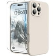 thumbnail image 1 of for iPhone 16 Pro Max Case, Liquid Silicone Case with Camera Protection Soft Gel Rubber Cover with Microfiber Lining Shockproof Protective Phone Case for iPhone 16 Pro Max 6.9", Light Brown, 1 of 5