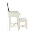 thumbnail image 4 of Linon Chelsea 2-Piece Vanity Set, Includes Vanity with Flip-Top Mirror, and Bench, White Finish with Beige Fabric, 4 of 29
