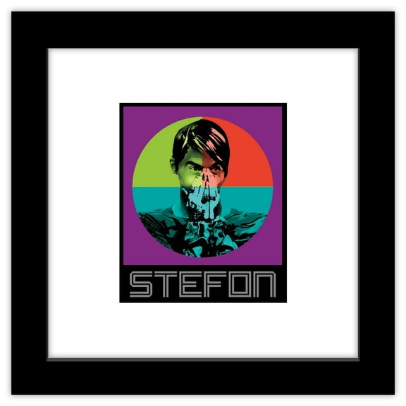 Gallery Pops Star Wars: The Mandalorian - Manga Grogu Helmet Wall Art, Black Framed Version, 12" x 12"