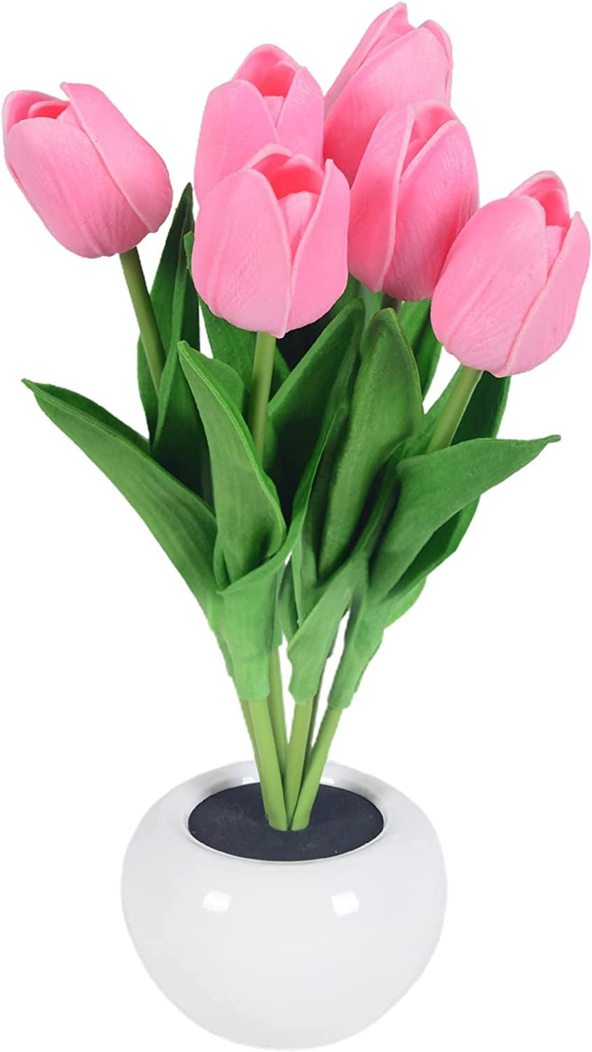 CoCopeaunt Stylish Tulip Flower Desk Lamp, Six Branches Tulips LED