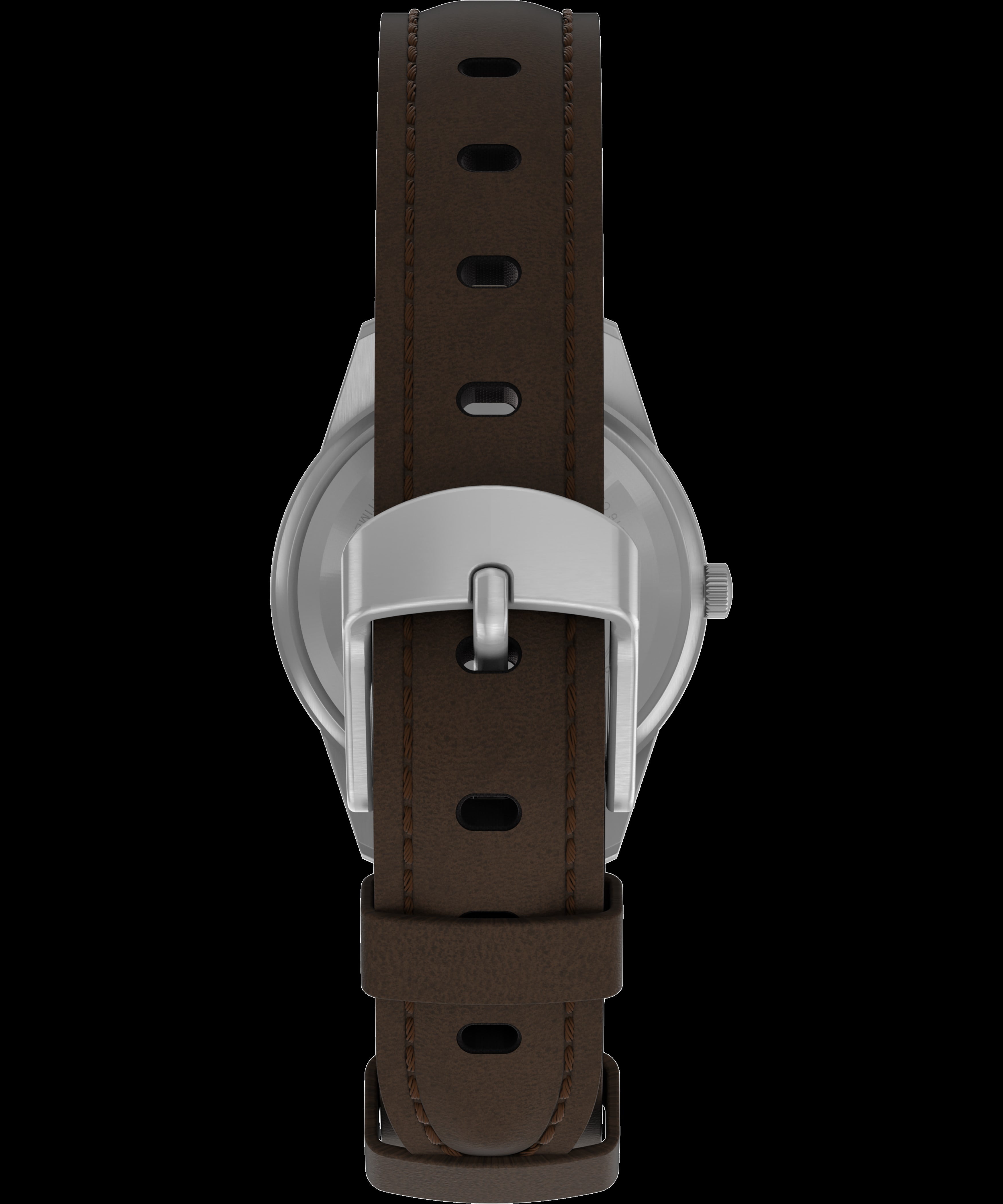 Timex Women's Expedition Metal Field Mini 26mm Watch – Silver-Tone Case Cream Dial with Black & Brown Fabric & Leather Strap