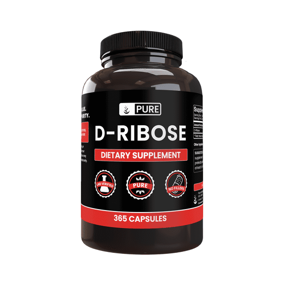 Pure Original Ingredients D-Ribose 365 Capsules No Magnesium Or Rice Fillers, Always Pure, Lab Verified
