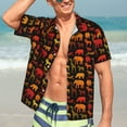 thumbnail image 7 of Pofeuu Animal Print Hawaiian Shirt for Men Sleeves Casual Button Down Summer Beach Dress Shirts T-Shirts,XX-Large, 7 of 7