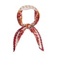 thumbnail image 1 of INSPIRE CHIC Foulard Plissée à Pois Floraux Losange pour Femmes Rouge, 1 of 5