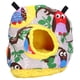 thumbnail image 1 of Casa para pájaros cálida, forma redonda, felpa suave, ahorra espacio, fácil de limpiar, seguridad, casa para loros, búho gris, 1 of 5