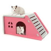KABOER New Pet Wood Castle Toy Hamster House Bed Cage Nest Hedgehog Guinea Pig Hamster