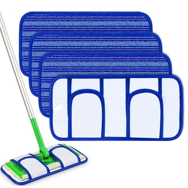 4pcs Microfiber Mop Pads, EEEkit Reusable Mop Refills Compatible with SwifferSweeper Mops