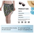 thumbnail image 7 of Disketp Space Rockets Women Swimsuit Cover Up Short Chiffon Summer Beach Sarong Bikini Wrap Skirt Bathing Suit, 7 of 7