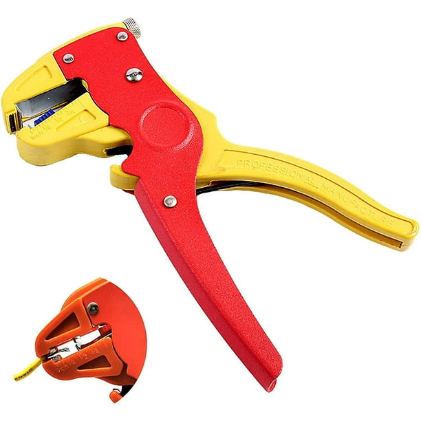 Ajustador de pelacables automático Pelacables eléctricos Herramientas manuales para cables de 0,2-4 mm Herramienta de ajuste de abrazadera de cable automático Cable de mano de electricista S. Afortunado Sencillez