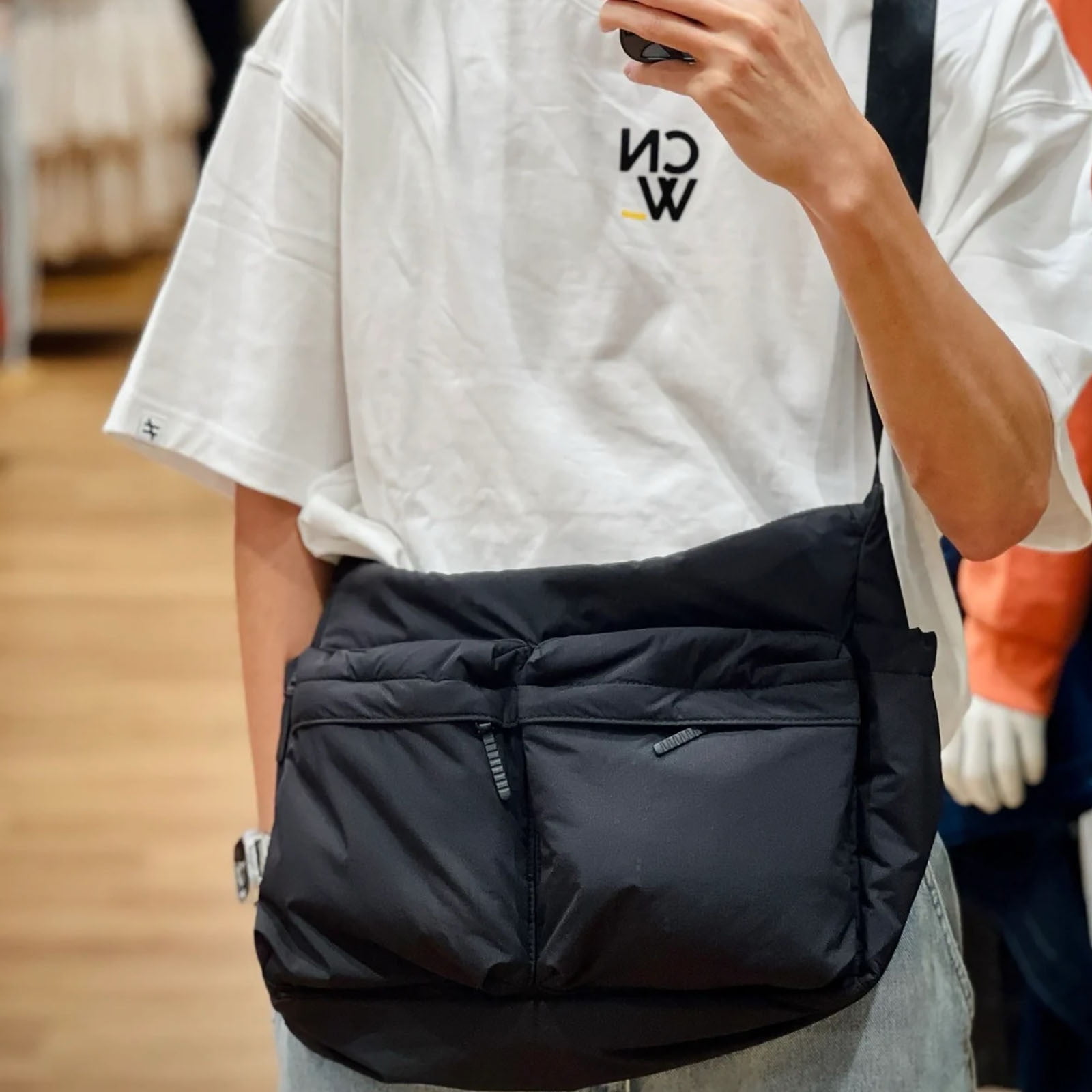 23L Waterproof Messenger Bag - 15.6" Laptop Compartment & 8-Pocket Crossbody Bag for Travel/Work (1680D Nylon)