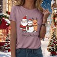 thumbnail image 5 of larppty Women's Christmas Fresh Graphic Seasonal Fall Family Tee (Pink, XXL), 5 of 7