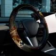 thumbnail image 6 of Christmas 14.5 Inch Printing PVC Leather Steering Wheel Cover Auto Accessories, 6 of 6