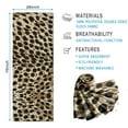 thumbnail image 2 of Brown and Black Leopard Print Hot Yoga Mat Towel Non Slip for Hot Yoga - Quick-Drying Yoga Mat Cover with 4 Corner Pockets with Travel Bag - Hot Yoga Towel Non Slip 70"x26", 2 of 6