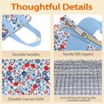 thumbnail image 4 of Pioneer Flower Floral Print Pattern Insulated Lunch Bag for Women & Adults,Large Portable Soft Cooler Lunch Bag,Thermal Food Storage Tote with Pearl Cotton,8.66L,8.75x5.75x9.5 Inch, 4 of 6