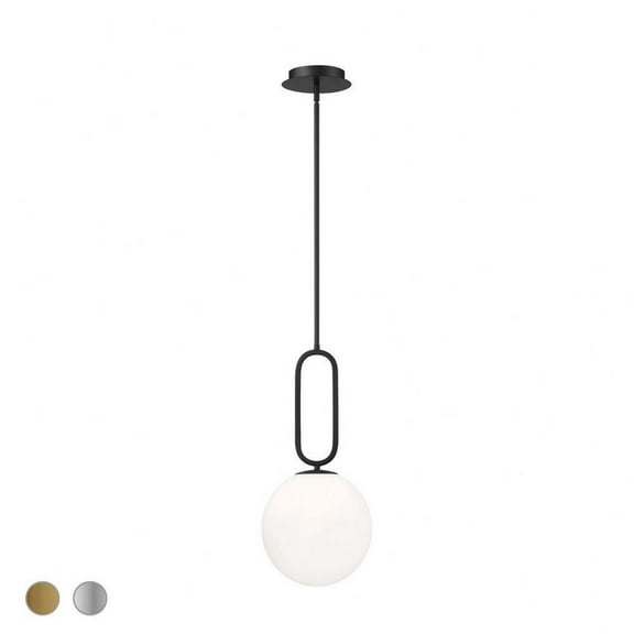 1 Light Small Pendant-Acid Opal/Matte Black Finish Bailey Street Home 79-Bel-4186883