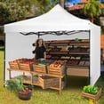 thumbnail image 5 of Texinpress 10x10ft Ez Pop up Commercial Canopy Tent with Sidewalls, White, 5 of 6