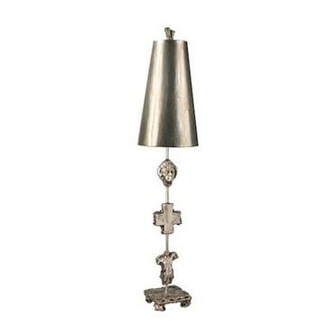 Lucas McKearn Fragment Traditional Resin Table Lamp in Silver Leaf