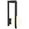 thumbnail image 2 of Nuvo Lighting Cradle 6W LED Large Wall Lantern Matte Black with White Opal Glass, 2 of 7
