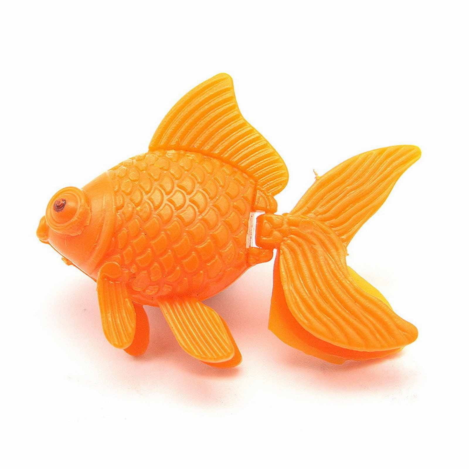 Desktop Decor Artificial Aquarium Fishes Plastic Fish Realistic Artificial Moving Floating Colorful Fish Decoration Ornament For Aquarium Fish Tank (Orange)