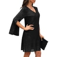 thumbnail image 2 of Vestido COOAN con lentejuelas de encaje formal y coctel para invitadas a la boda, 2 of 9