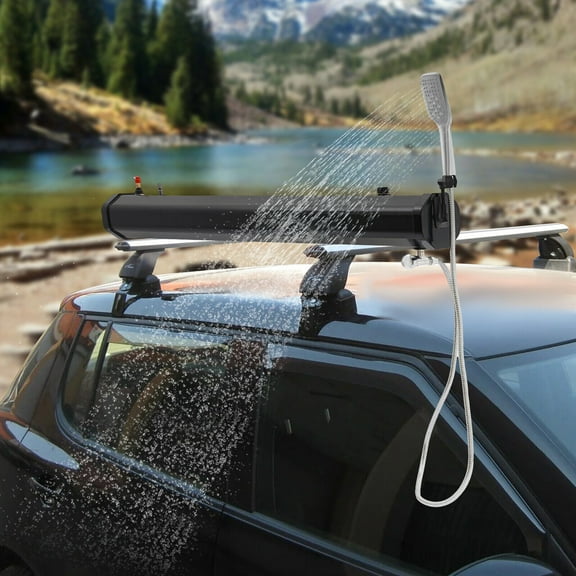Roof Rack Mount Road Shower, Outdoor Activities Water Supply Portable Water Tank for Camping, With 5.28-gallon Water Tank
