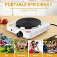 thumbnail image 2 of Portable 1000W Electric Double Burner, 2 of 10