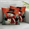thumbnail image 3 of GOSMITH  Christmas Pillow Cover Colorlife Snowman Tree Snowflake Lumbar Pillow Cover Decorations Throw Pillow Covers Farmhouse Pillows Decorative for Sofa Winter Home Decor, 3 of 5