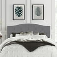 thumbnail image 4 of Living Essentials by Hillsdale Provence Upholstered Arch Adjustable Tufted Full/Queen Headboard, Glacier Gray, 4 of 4
