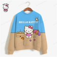 thumbnail image 3 of Sudadera informal con estampado de HELLO KITTY para mujer, sudaderas holgadas de manga larga con dibujos animados a la moda, ropa de calle Y2k, jerséis de otoño 2024 para mujer, 3 of 5