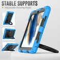 thumbnail image 6 of Galaxy Tab A8 (10.5") Case (SM-X200) - TECH CIRCLE [3-in-1 Case] Shockproof Rugged Case with [Rotating Kickstand & Handle] Protective Kids Case for Samsung Galaxy Tab A8 10.5-Inch 2022, Lightblue, 6 of 10