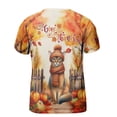 thumbnail image 2 of Happy Thanksgiving Abyssinian Give Thanks Fall Beanie Scarf Welcome All Over Print 3D Shirt Unisex Merch Cat Lover Kitten Owner Gifts - 00020, 2 of 6