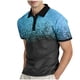 thumbnail image 2 of Blusa y camisa de manga corta con cuello vuelto para hombre, informal, holgada, a la moda, con botones, de poliéster, 2 of 5