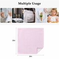 thumbnail image 4 of Pink White Stripe Cloth Napkins, Modern Minimalist Geometric Striped Washable and Reusable Dinner Napkins Set of 8, Table Napkin for Kitchen Party Birthday Wedding Hotel Housewarming 20"x20", 4 of 8