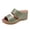 Green, variant on Anuirheih Womens Wedge SIides Sandals Thick Open Toe Slip On Elastic Band Wedges Shoes(White)