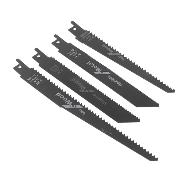 Demonsen Wood Sawing Blade,Sabre Saw Blade,4Pcs Sabre Saw Blade Jigsaw Cutter Reciprocating Cutting Tool Set Kit For Wood Plastic Metal