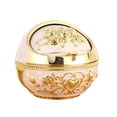 thumbnail image 3 of EGYMEN Vintage Rose Metal Ashtray, Decorative Windproof Cigarette Ashtray with Lid, Large Capacity Peacock Design Smoking Ashtray for Indoor & Outdoor Use, 3 of 6