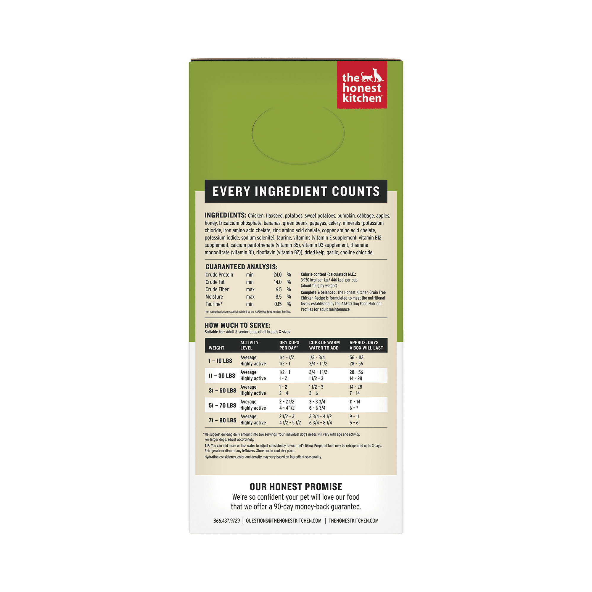 The Honest Kitchen Chicken Dehydrated Granules Dry Dog Food for Senior Dogs 4 lb Box